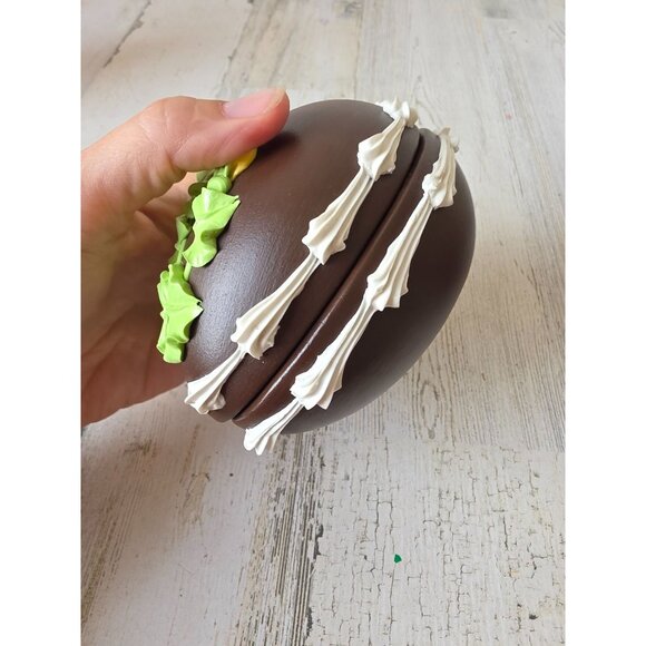 Vintage chocolate egg Easter spring flower figurine trinket decor statue - Picture 3 of 7